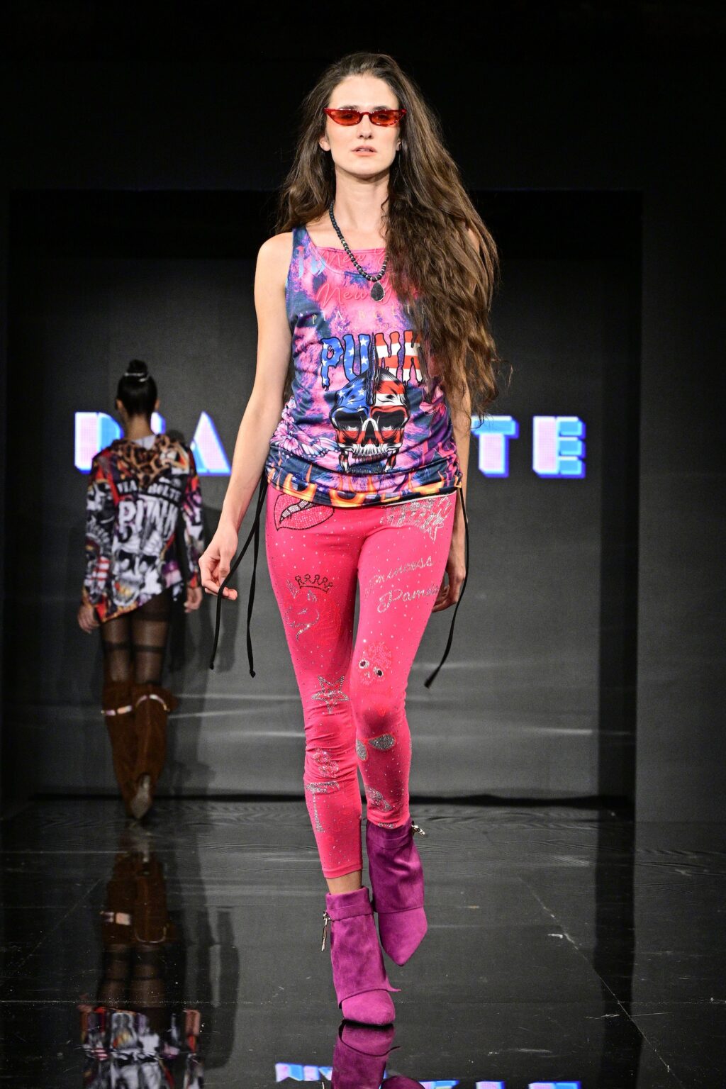 NEW YORK, NEW YORK - SEPTEMBER 11: A model walks the runway for Pia Bolte during New York Fashion Week Powered By Art Hearts Fashion at The Angel Orensanz Foundation on September 11, 2025 in New York City. (Photo by Eugene Gologursky/Getty Images for Art Hearts Fashion)