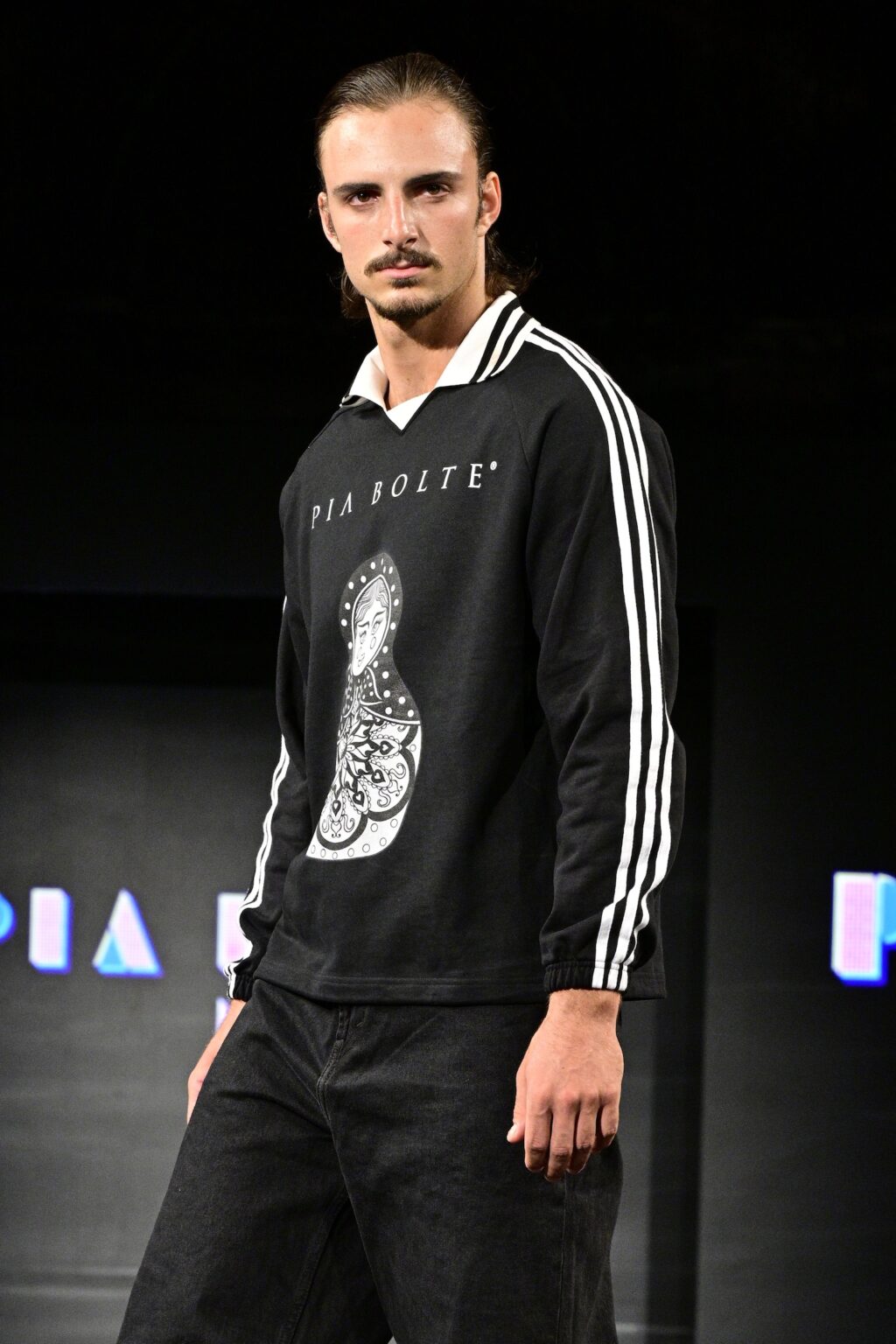 NEW YORK, NEW YORK - SEPTEMBER 11: A model walks the runway for Pia Bolte during New York Fashion Week Powered By Art Hearts Fashion at The Angel Orensanz Foundation on September 11, 2025 in New York City. (Photo by Eugene Gologursky/Getty Images for Art Hearts Fashion)