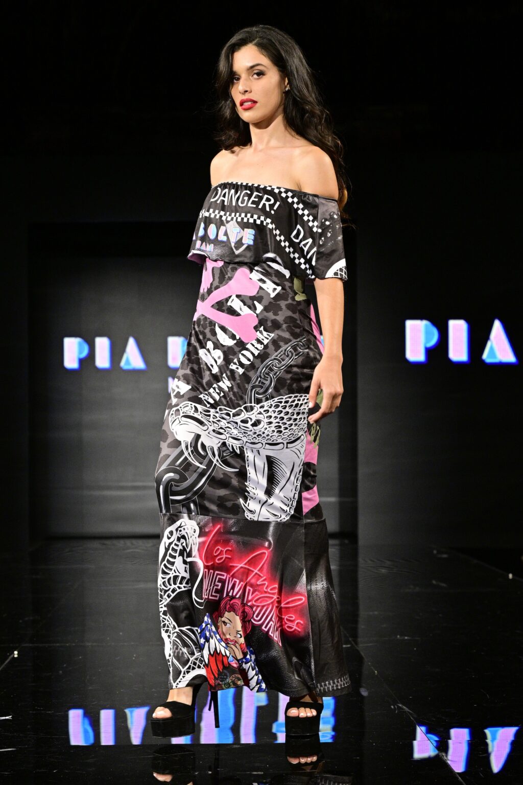 NEW YORK, NEW YORK - SEPTEMBER 11: A model walks the runway for Pia Bolte during New York Fashion Week Powered By Art Hearts Fashion at The Angel Orensanz Foundation on September 11, 2025 in New York City. (Photo by Eugene Gologursky/Getty Images for Art Hearts Fashion)