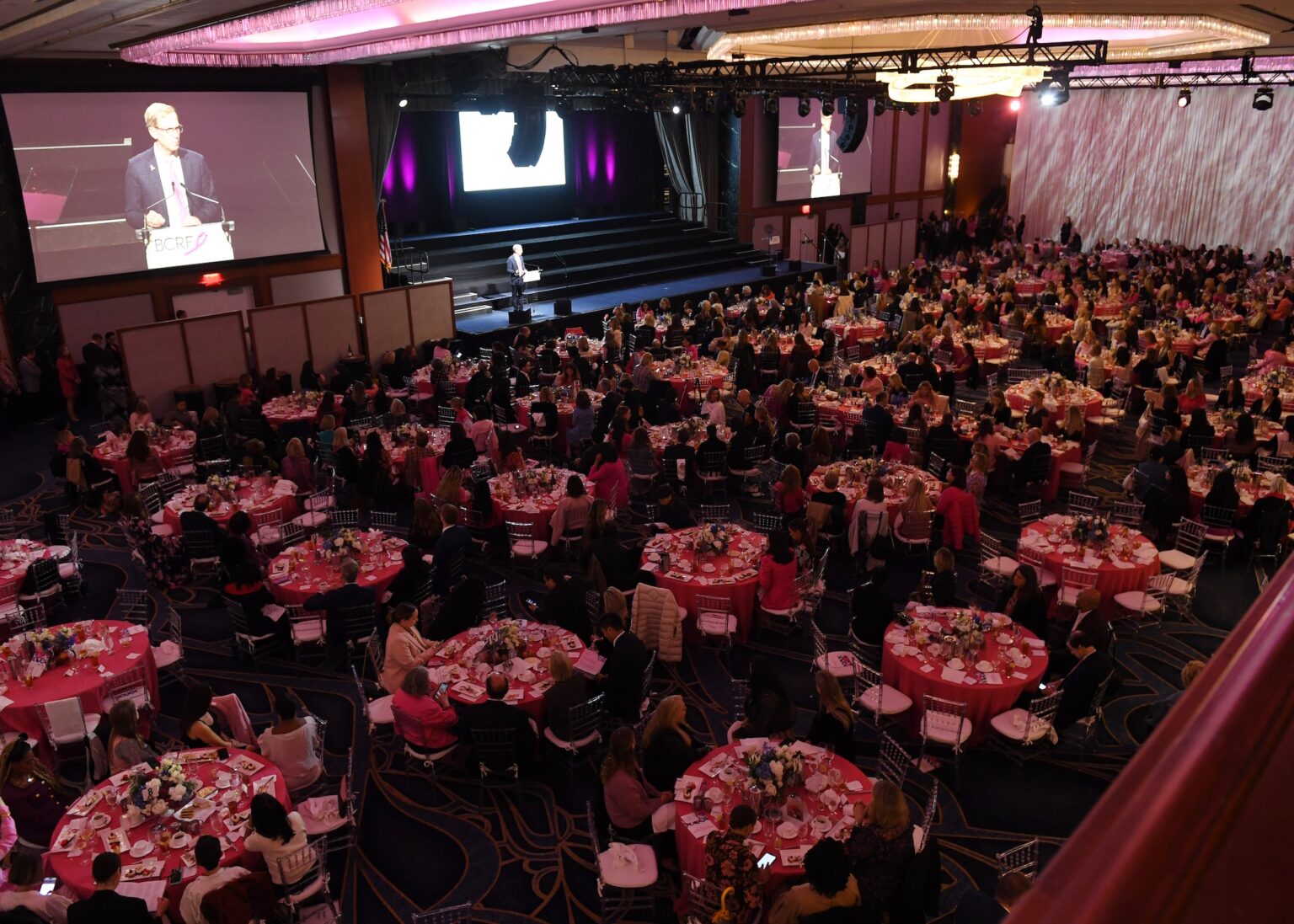 NEW YORK, NEW YORK - OCTOBER 30: A view of the atmosphere during the Breast Cancer Research Foundation New York Symposium & Awards Luncheon at New York Hilton Midtown on October 30, 2025 in New York City. (Photo by Noam Galai/Getty Images for Breast Cancer Research Foundation) NOAM GALAI