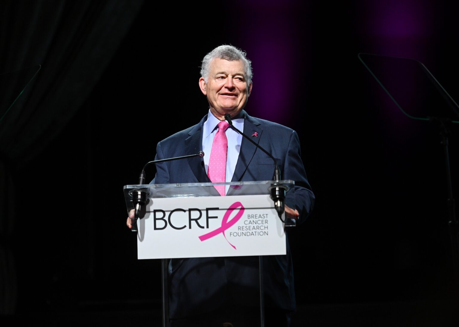 NEW YORK, NEW YORK - OCTOBER 30: William P. Lauder speaks onstage at the Breast Cancer Research Foundation New York Symposium & Awards Luncheon at New York Hilton Midtown on October 30, 2025 in New York City. (Photo by Noam Galai/Getty Images for Breast Cancer Research Foundation) PHOTO BY NOAM GALAI