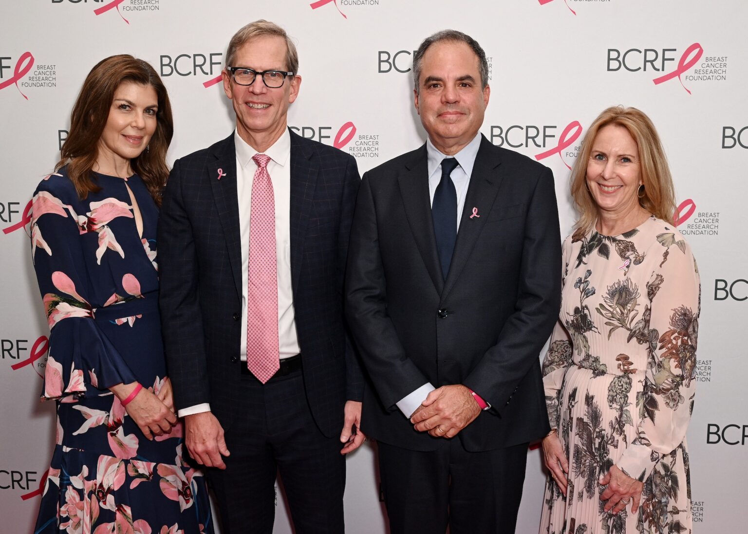 NEW YORK, NEW YORK - OCTOBER 30: (L-R) Wendy Rose, Robert H. Vonderheide, Andy Rose and Donna McKay attend the Breast Cancer Research Foundation New York Symposium & Awards Luncheon at New York Hilton Midtown on October 30, 2025 in New York City. (Photo by Bryan Bedder/Getty Images for Breast Cancer Research Foundation)