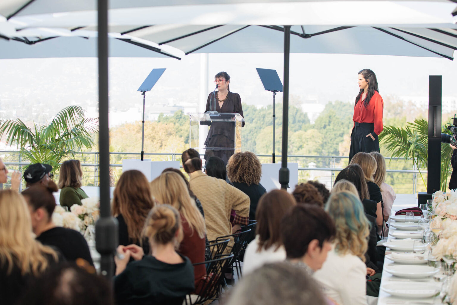 Alina Simone and Marlén Viñayo at the Academy Women’s Luncheon Presented by CHANEL hosted by the Academy of Motion Picture Arts and Sciences on Tuesday, November 4, 2025.