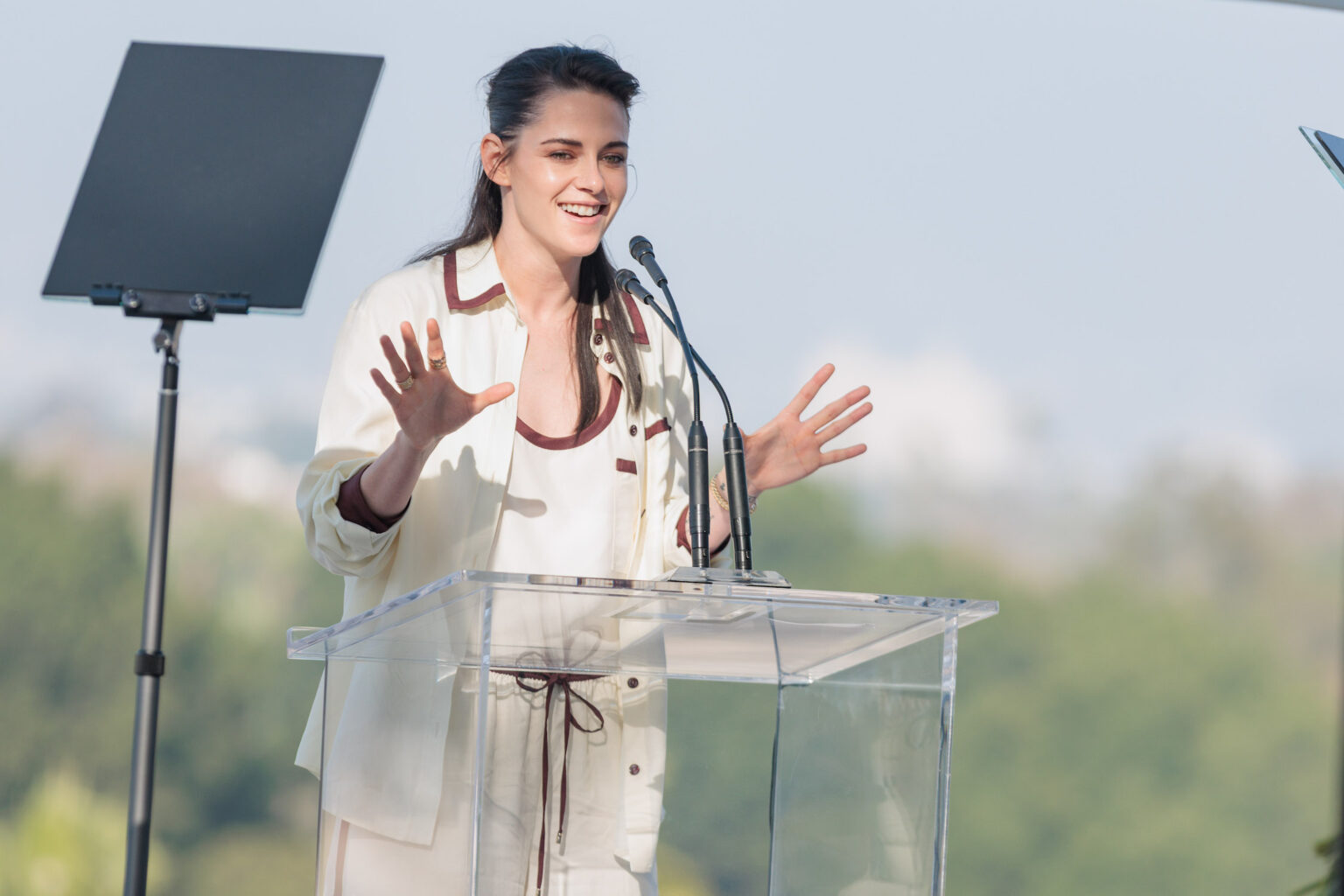 Kristen Stewart at the Academy Women’s Luncheon Presented by CHANEL hosted by the Academy of Motion Picture Arts and Sciences on Tuesday, November 4, 2025.