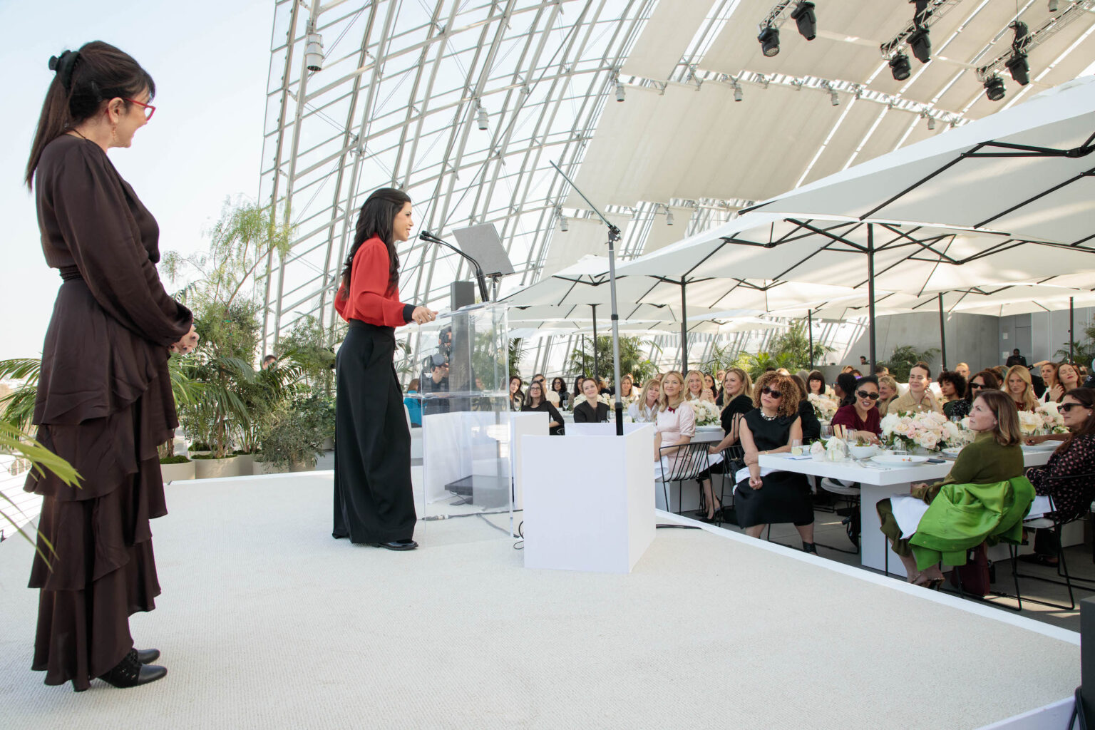 Alina Simone and Marlén Viñayo at the Academy Women’s Luncheon Presented by CHANEL hosted by the Academy of Motion Picture Arts and Sciences on Tuesday, November 4, 2025.