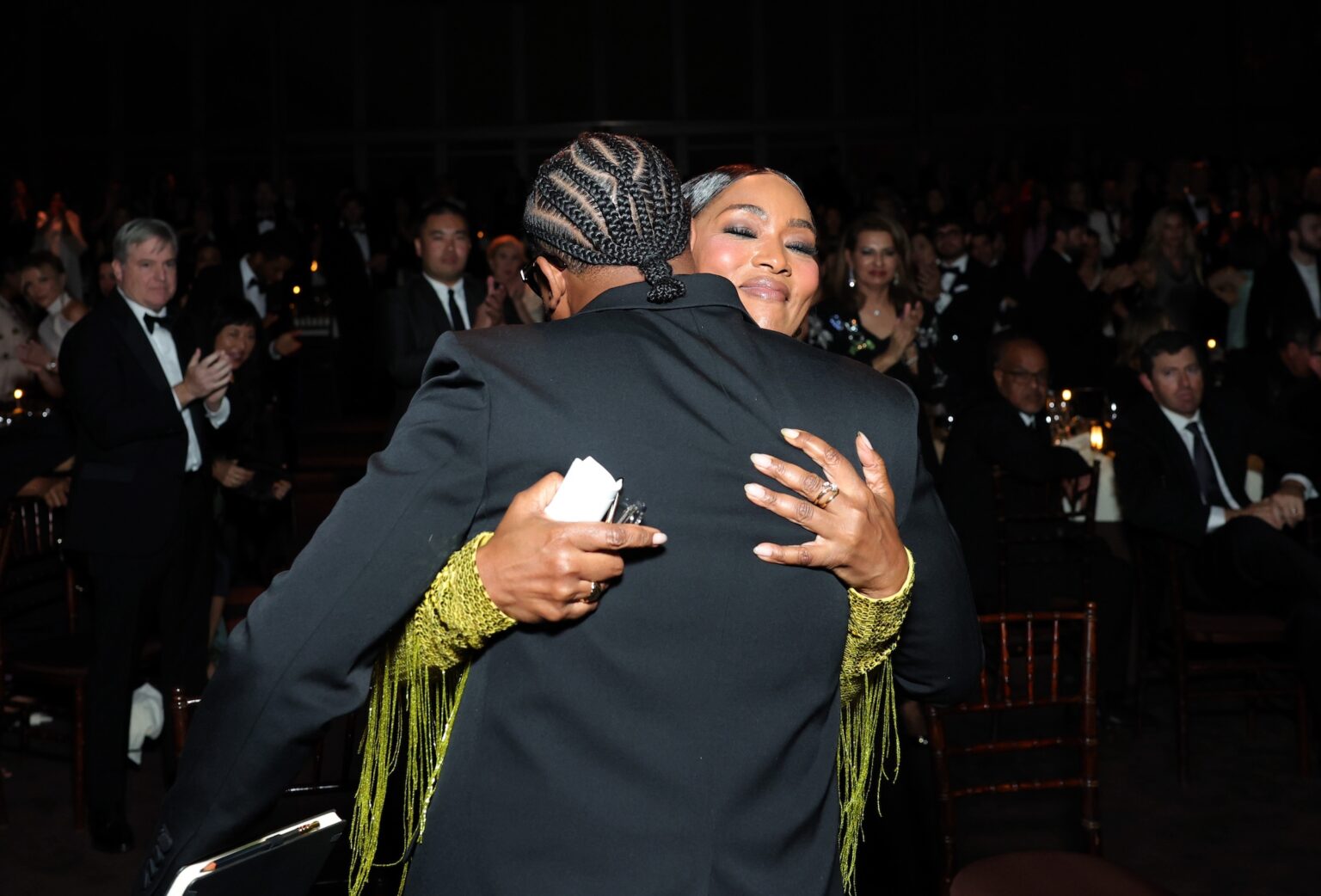 LOS ANGELES, CALIFORNIA - NOVEMBER 01: (L-R) Honoree Ryan Coogler, wearing Gucci and Angela Bassett, wearing Gucci attend the 2025 LACMA Art+Film Gala, Presented By Gucci at Los Angeles County Museum of Art on November 01, 2025 in Los Angeles, California. (Photo by Stefanie Keenan/Getty Images for LACMA)