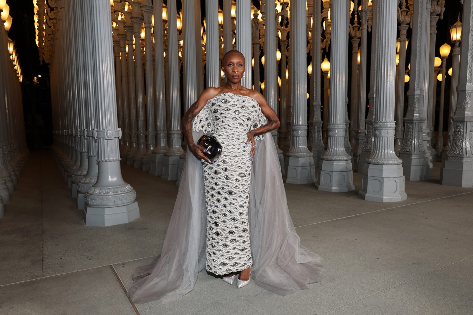 LOS ANGELES, CALIFORNIA - NOVEMBER 01: Cynthia Erivo attends the 2025 LACMA Art+Film Gala, Presented By Gucci at Los Angeles County Museum of Art on November 01, 2025 in Los Angeles, California. (Photo by Amy Sussman/Getty Images for LACMA)