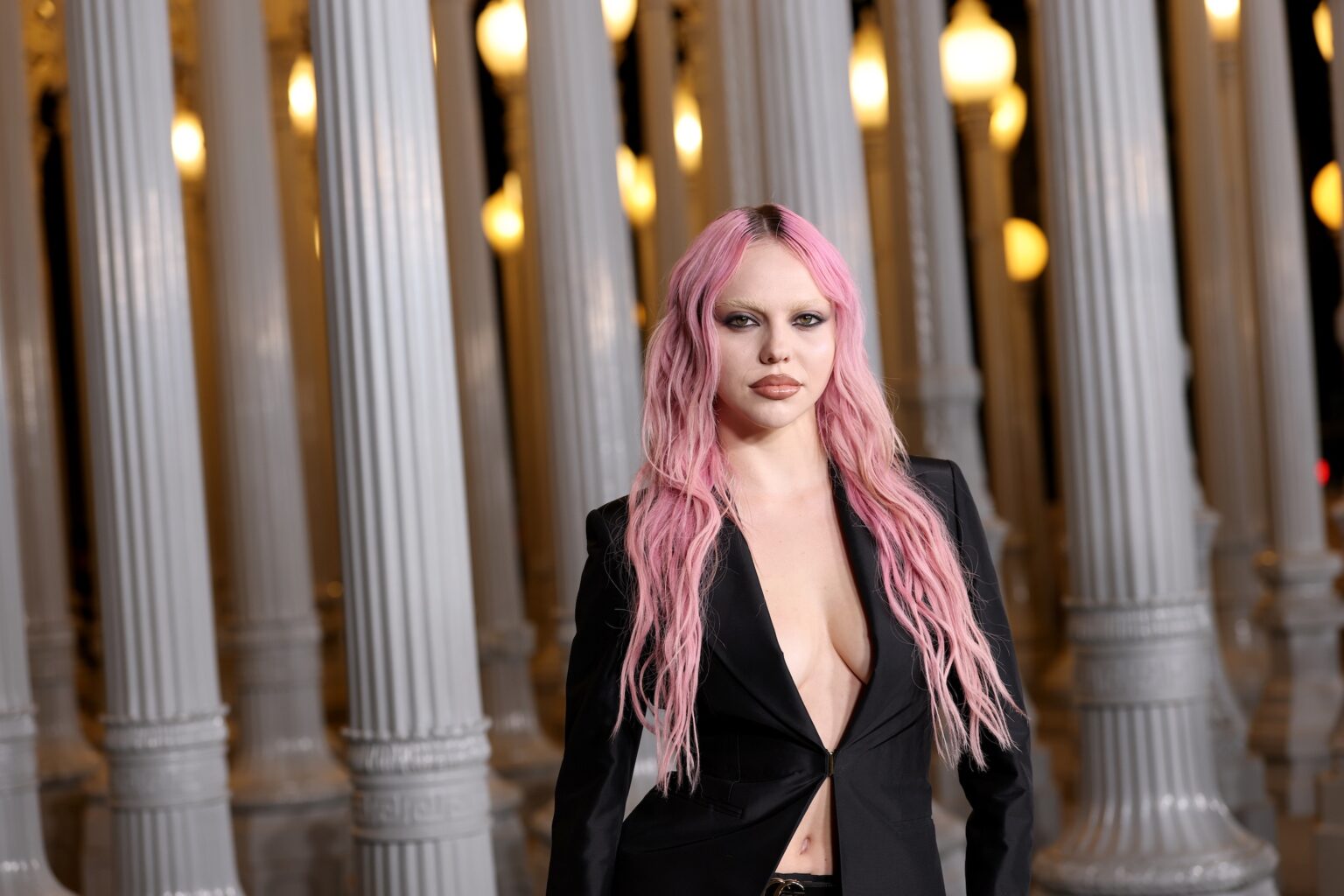LOS ANGELES, CALIFORNIA - NOVEMBER 01: Adéla Jergová, wearing Gucci, attends the 2025 LACMA Art+Film Gala, Presented By Gucci at Los Angeles County Museum of Art on November 01, 2025 in Los Angeles, California. (Photo by Amy Sussman/Getty Images for LACMA)