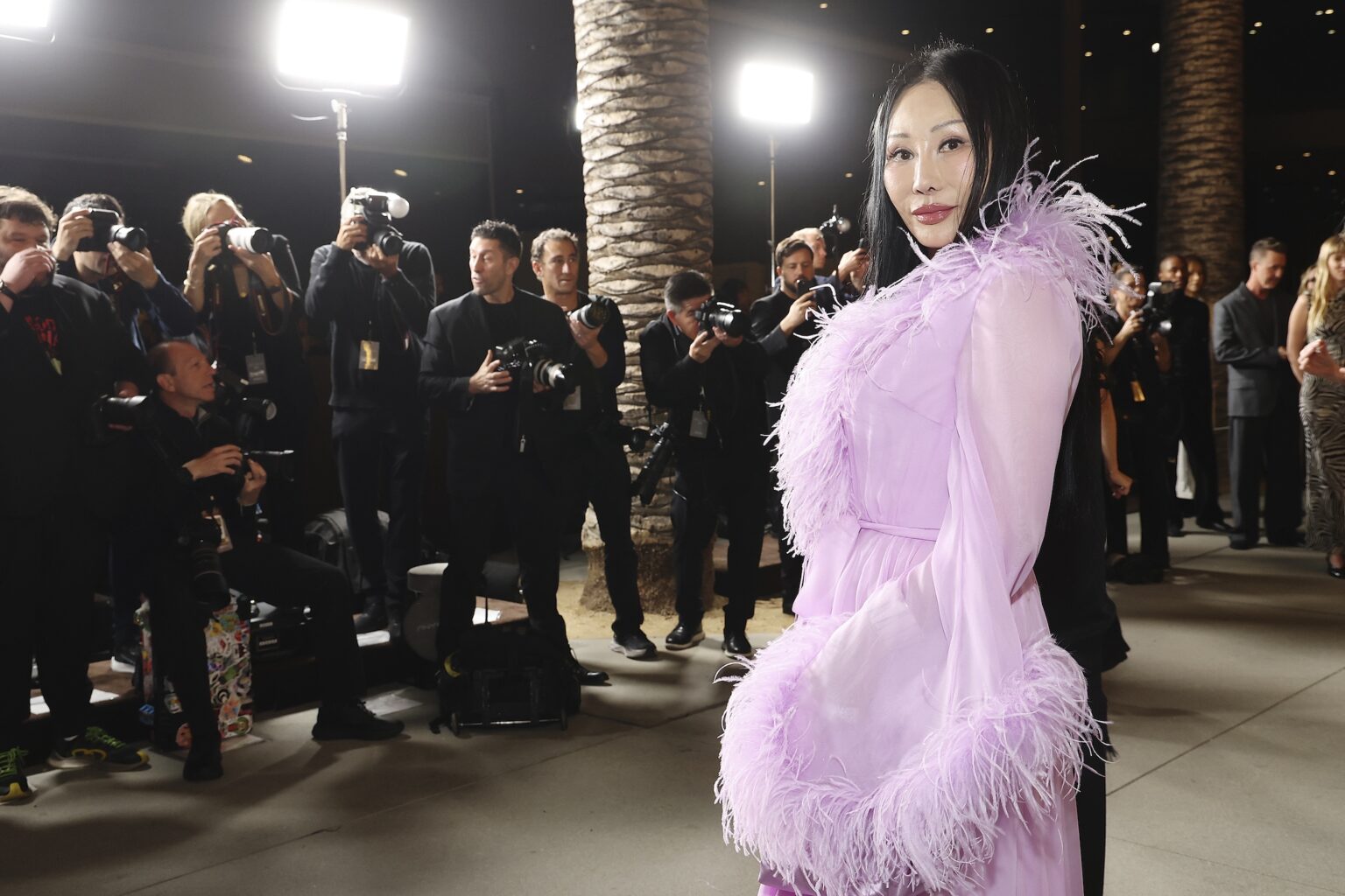 LOS ANGELES, CALIFORNIA - NOVEMBER 01: Eva Chow, 2025 Art+Film Gala Co-Chair, wearing Gucci, attends the 2025 LACMA Art+Film Gala, Presented By Gucci at Los Angeles County Museum of Art on November 01, 2025 in Los Angeles, California. (Photo by Phillip Faraone/Getty Images for LACMA)