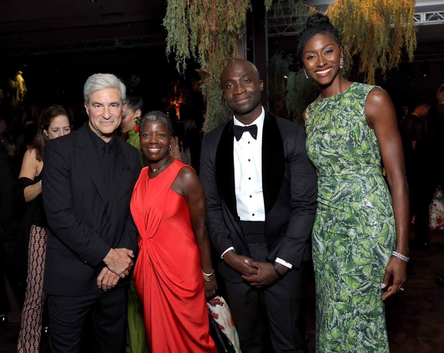 LOS ANGELES, CALIFORNIA - NOVEMBER 01: (L-R) Michael Govan, CEO, LACMA, wearing Gucci, LACMA Trustee Thelma Golden, Wemimo Abbey, and Taylor Abbey attend the 2025 LACMA Art+Film Gala, Presented By Gucci at Los Angeles County Museum of Art on November 01, 2025 in Los Angeles, California. (Photo by Stefanie Keenan/Getty Images for LACMA)