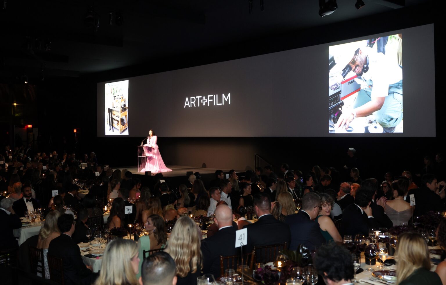 LOS ANGELES, CALIFORNIA - NOVEMBER 01: Eva Chow speaks onstage during the 2025 LACMA Art+Film Gala, Presented By Gucci at Los Angeles County Museum of Art on November 01, 2025 in Los Angeles, California. (Photo by Stefanie Keenan/Getty Images for LACMA)