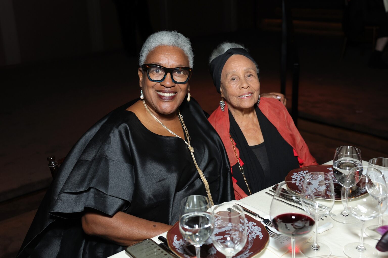 LOS ANGELES, CALIFORNIA - NOVEMBER 01: (L-R) CCH Pounder and Betye Saar attend the 2025 LACMA Art+Film Gala, Presented By Gucci at Los Angeles County Museum of Art on November 01, 2025 in Los Angeles, California. (Photo by Stefanie Keenan/Getty Images for LACMA)