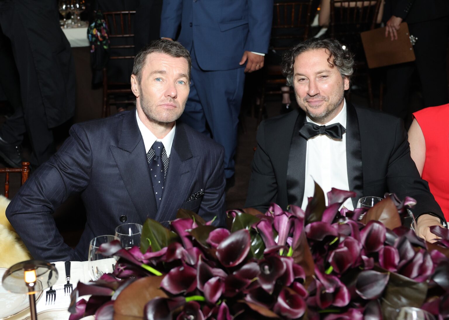 LOS ANGELES, CALIFORNIA - NOVEMBER 01: (L-R) Joel Edgerton and Teddy Schwarzman attend the 2025 LACMA Art+Film Gala, Presented By Gucci at Los Angeles County Museum of Art on November 01, 2025 in Los Angeles, California. (Photo by Stefanie Keenan/Getty Images for LACMA)