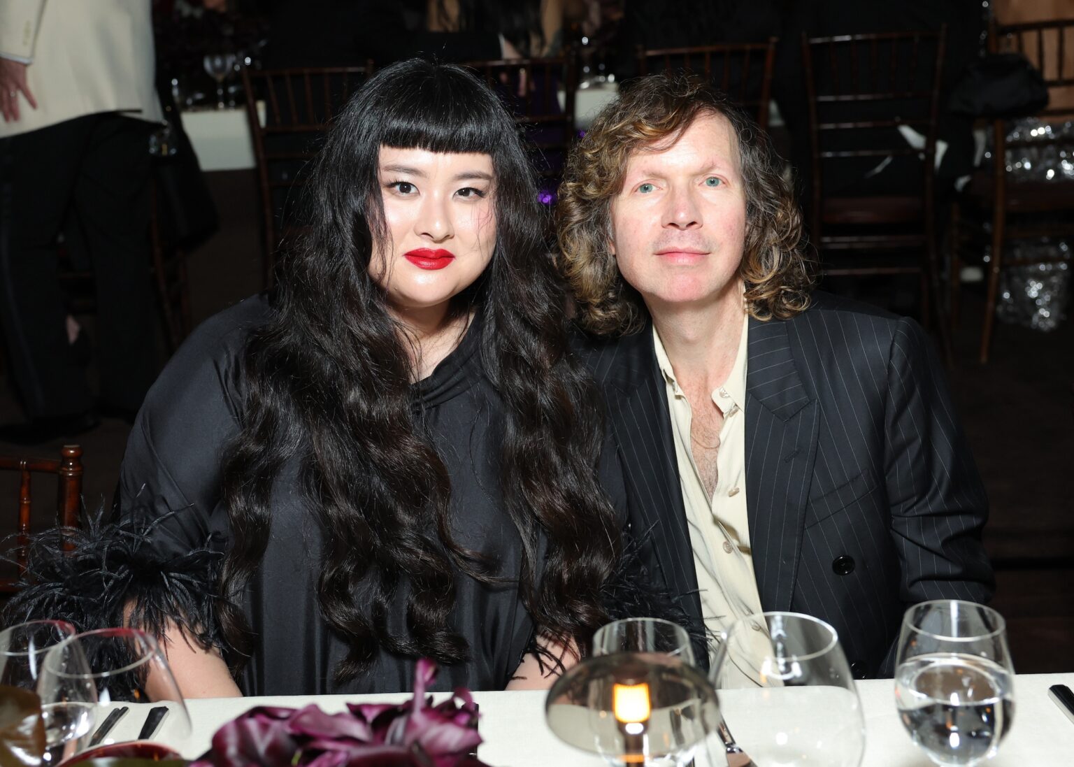 LOS ANGELES, CALIFORNIA - NOVEMBER 01: (L-R) Asia Chow and Beck attend the 2025 LACMA Art+Film Gala, Presented By Gucci at Los Angeles County Museum of Art on November 01, 2025 in Los Angeles, California. (Photo by Stefanie Keenan/Getty Images for LACMA)