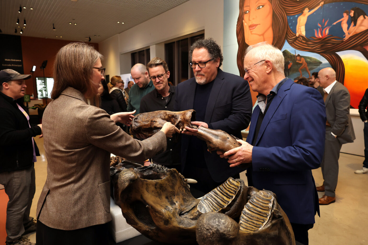 Apple TV, Jon Favreau, Mike Gunton and BBC celebrate the upcoming premiere of Prehistoric Planet: Ice Age at Natural History Museum