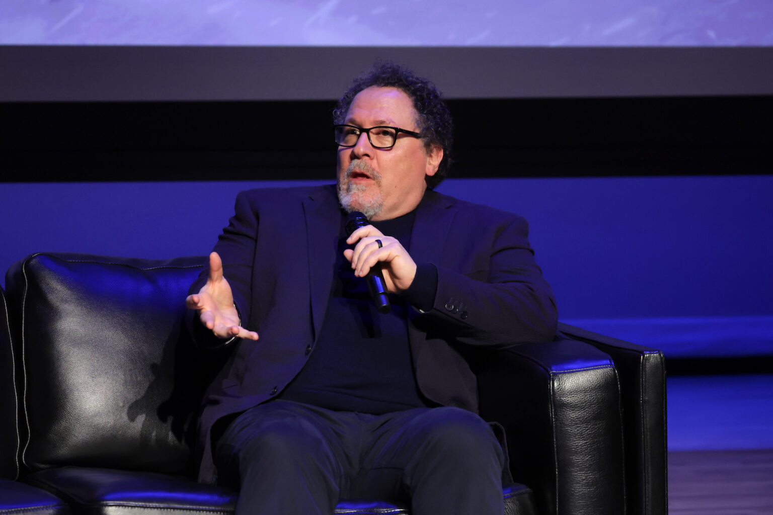 LOS ANGELES, CALIFORNIA - NOVEMBER 20: Jon Favreau seen at a Special Screening And Behind The Scenes Conversation Of Apple TV's "Prehistoric Planet: Ice Age" at Natural History Museum Of Los Angeles County on November 20, 2025 in Los Angeles, California. (Photo by Eric Charbonneau/Apple TV via Getty Images)