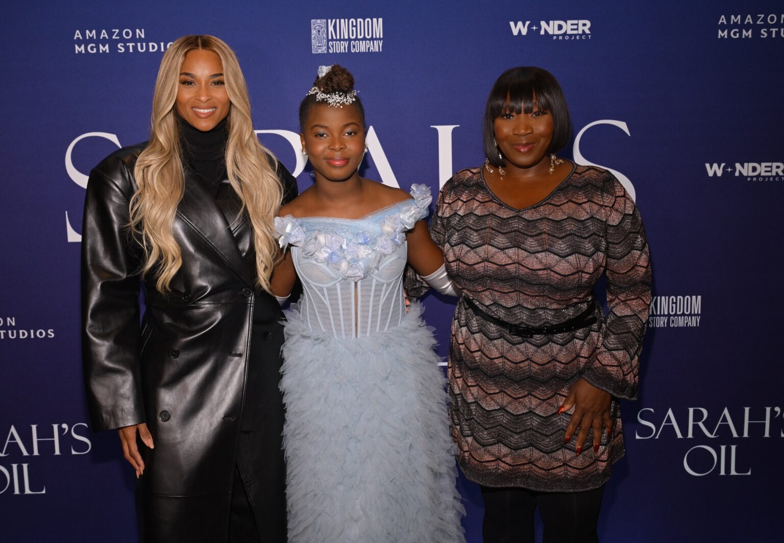 NEW YORK, NEW YORK - NOVEMBER 05: (L-R) Ciara, Naya Desir-Johnson and Bevy Smith attend the NY special screening of Amazon MGM Studios "Sarah's Oil" at The Whitby Hotel on November 05, 2025 in New York City. (Photo by Valerie Terranova/Getty Images for Amazon MGM Studios)