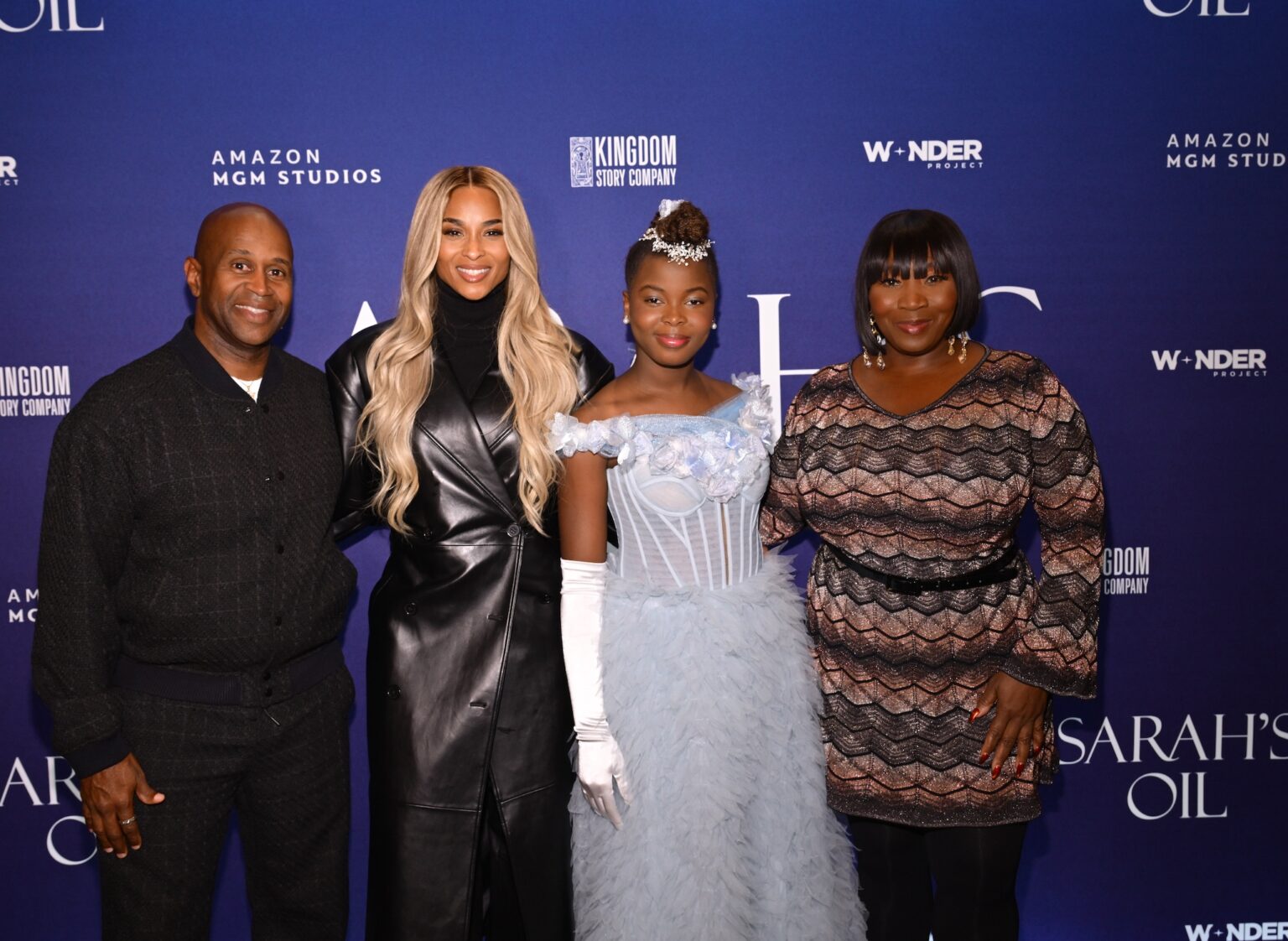 NEW YORK, NEW YORK - NOVEMBER 05: (L-R) Derrick Williams, Ciara, Naya Desir-Johnson and Bevy Smith attend the NY special screening of Amazon MGM Studios "Sarah's Oil" at The Whitby Hotel on November 05, 2025 in New York City. (Photo by Valerie Terranova/Getty Images for Amazon MGM Studios)