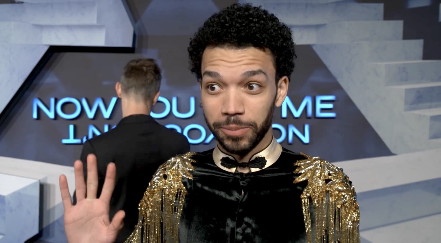Justice Smith Talks Now You See Me: Now You Don’t at an Interview at the Global Movie Premiere