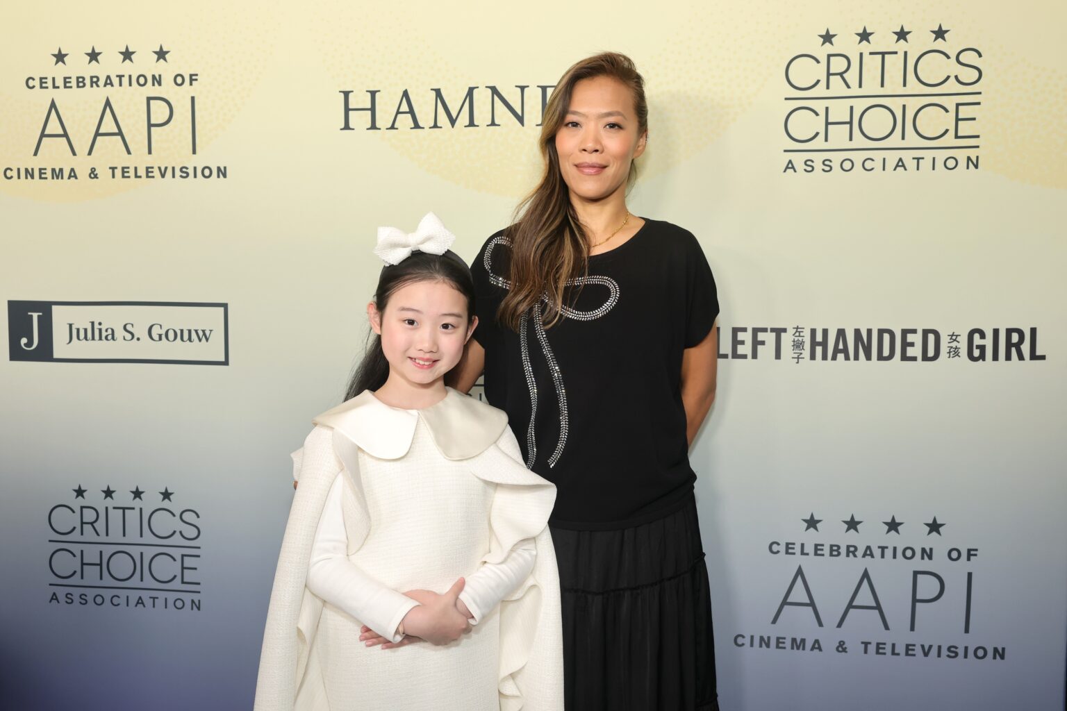 LOS ANGELES, CALIFORNIA - NOVEMBER 14: (L-R) Nina Ye and Shih-Ching Tsou attend The Critics Choice Association's 4th Annual Celebration of AAPI Cinema & Television at Four Seasons Hotel Los Angeles at Beverly Hills on November 14, 2025 in Los Angeles, California. (Photo by Emma McIntyre/Getty Images for Critics Choice Association)