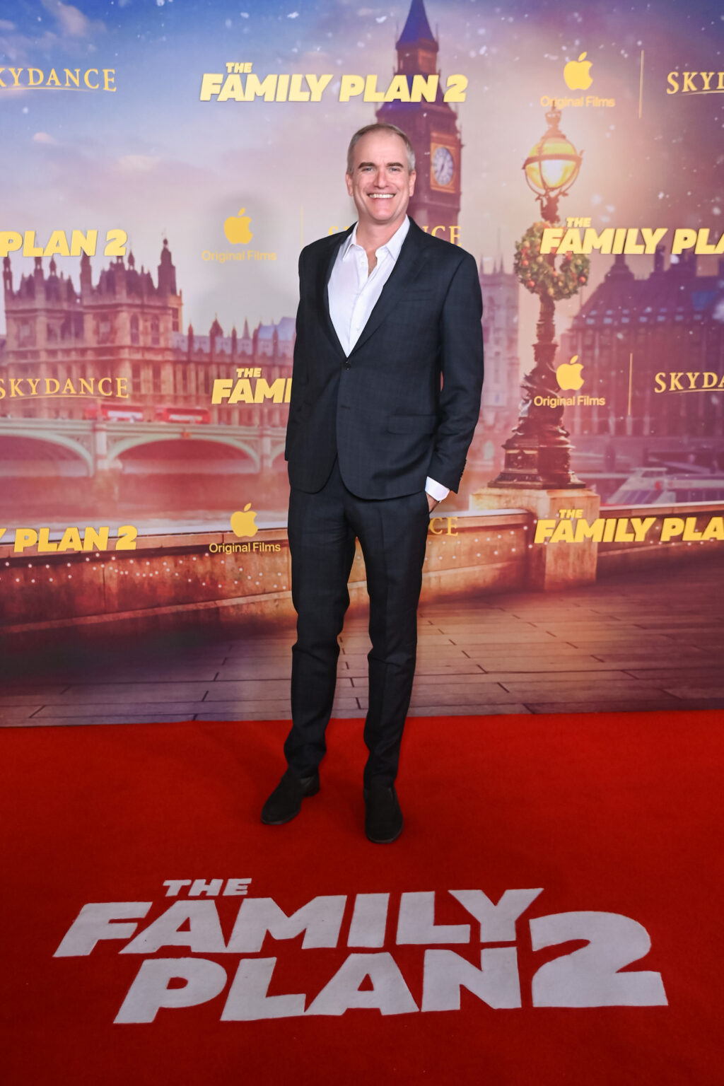 LONDON, ENGLAND - NOVEMBER 11: David Coggeshall attends the World Premiere of Apple Original Films' "The Family Plan 2" at Curzon Mayfair on November 11, 2025 in London, England. "The Family Plan 2" will premiere globally on Apple TV on Friday, November 21, 2025. Photo Credit: Dave Benett