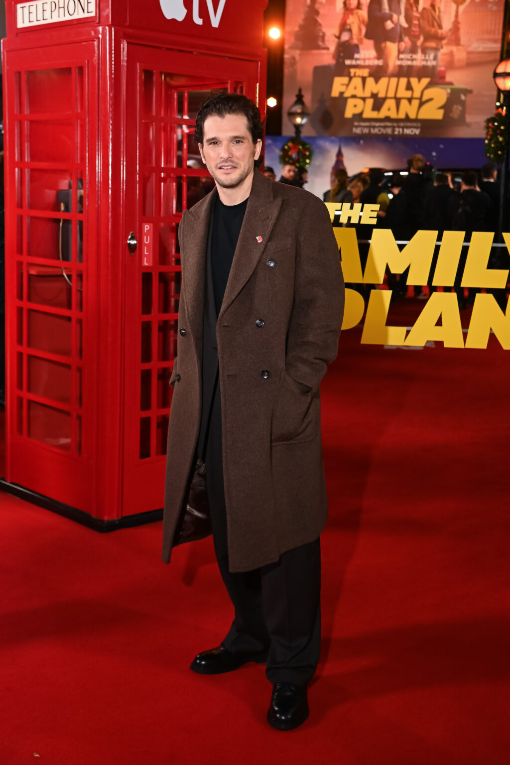 LONDON, ENGLAND - NOVEMBER 11: Kit Harington attends the World Premiere of Apple Original Films' "The Family Plan 2" at Curzon Mayfair on November 11, 2025 in London, England. "The Family Plan 2" will premiere globally on Apple TV on Friday, November 21, 2025. Photo Credit: Dave Benett