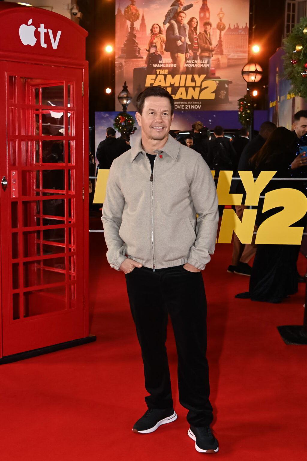 LONDON, ENGLAND - NOVEMBER 11: Mark Wahlberg attends the World Premiere of Apple Original Films' "The Family Plan 2" at Curzon Mayfair on November 11, 2025 in London, England. "The Family Plan 2" will premiere globally on Apple TV on Friday, November 21, 2025. Photo Credit: Dave Benett
