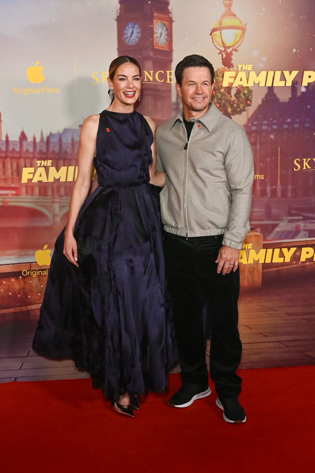 LONDON, ENGLAND - NOVEMBER 11: Michelle Monaghan and Mark Wahlberg attend the World Premiere of Apple Original Films' "The Family Plan 2" at Curzon Mayfair on November 11, 2025 in London, England. "The Family Plan 2" will premiere globally on Apple TV on Friday, November 21, 2025. Photo Credit: Dave Benett