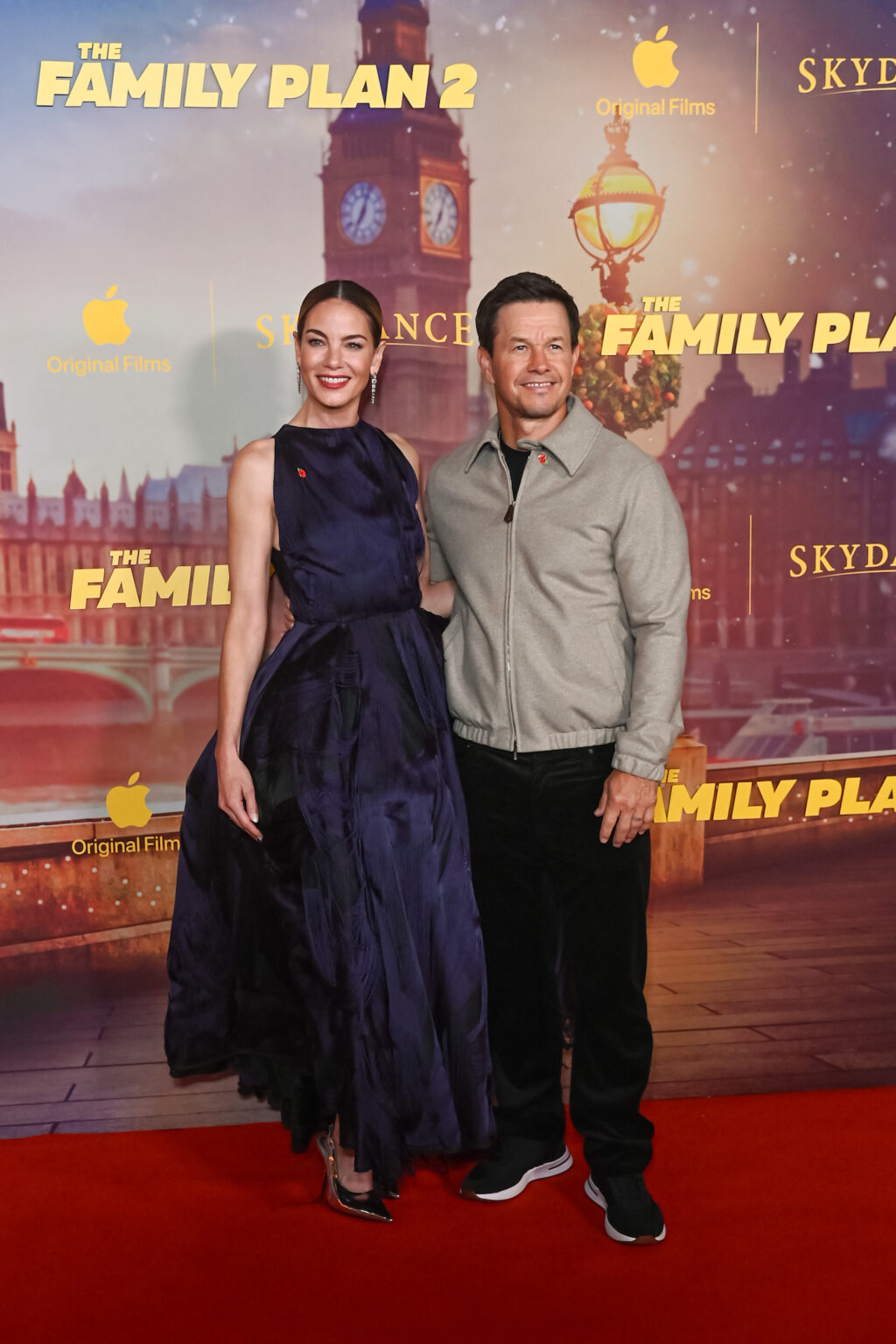 LONDON, ENGLAND - NOVEMBER 11: Michelle Monaghan and Mark Wahlberg attend the World Premiere of Apple Original Films' "The Family Plan 2" at Curzon Mayfair on November 11, 2025 in London, England. "The Family Plan 2" will premiere globally on Apple TV on Friday, November 21, 2025. Photo Credit: Dave Benett