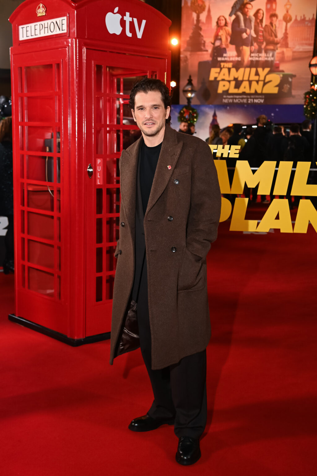 LONDON, ENGLAND - NOVEMBER 11: Kit Harington attends the World Premiere of Apple Original Films' "The Family Plan 2" at Curzon Mayfair on November 11, 2025 in London, England. "The Family Plan 2" will premiere globally on Apple TV on Friday, November 21, 2025. Photo Credit: Dave Benett