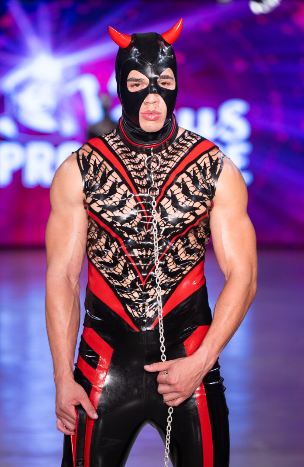 LOS ANGELES, CALIFORNIA - OCTOBER 18: A model walks the runway at the Venus Prototype show during Los Angeles Fashion Week Powered By Art Hearts Fashion at The New Mart on October 18, 2025 in Los Angeles, California. (Photo by Mark Gunter/Getty Images for Art Hearts Fashion)