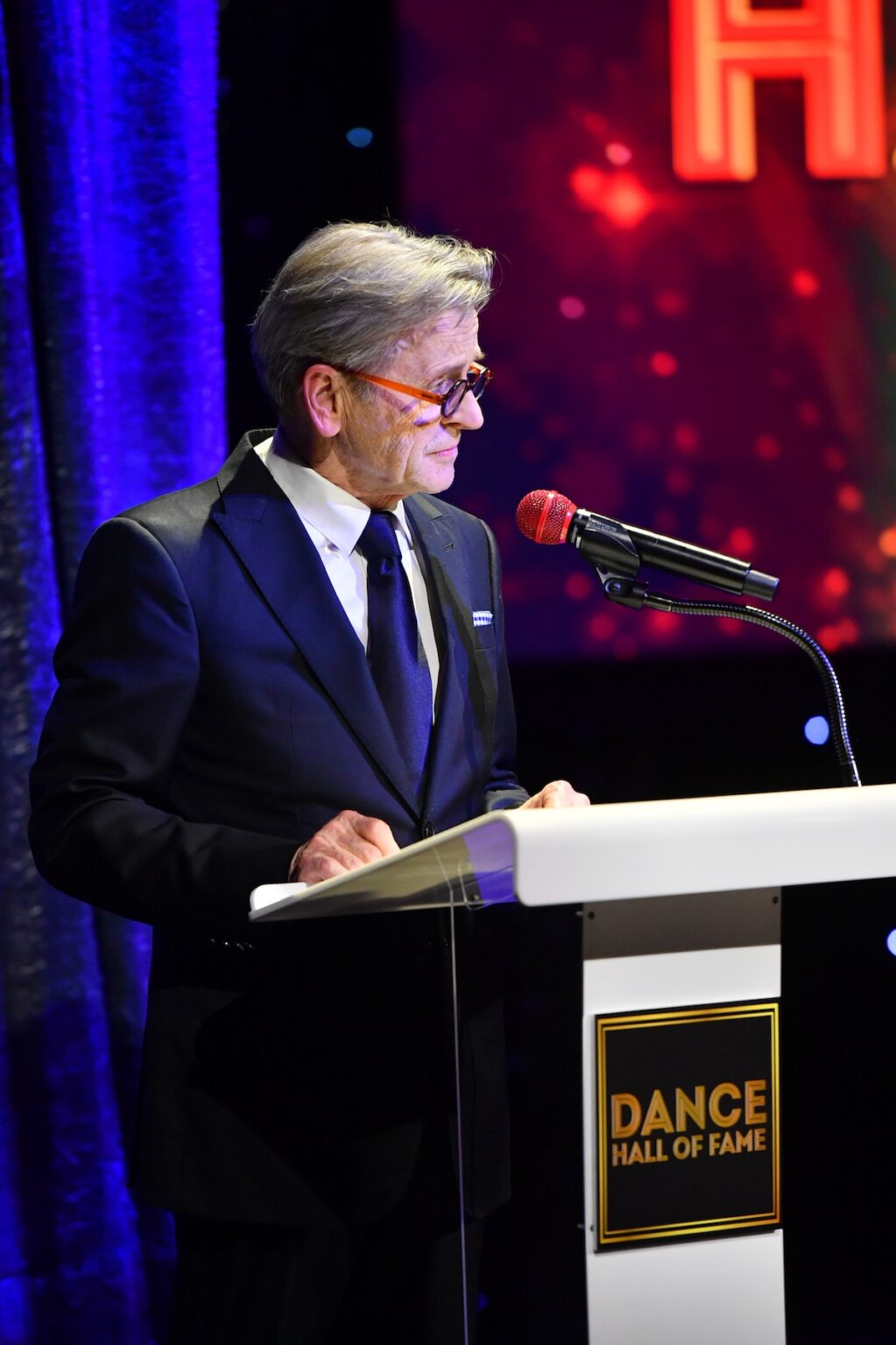 CULVER CITY, CALIFORNIA - DECEMBER 03: Mikhail Baryshnikov is inducted into the Dance Hall of Fame onstage during The Inaugural Dance Hall Of Fame Ceremony Honoring The Most Influential Artists In Dance History at Glorya Kaufman Community Center on December 03, 2025 in Culver City, California. (Photo by Alberto E. Rodriguez/Getty Images for Dance Hall of Fame)
