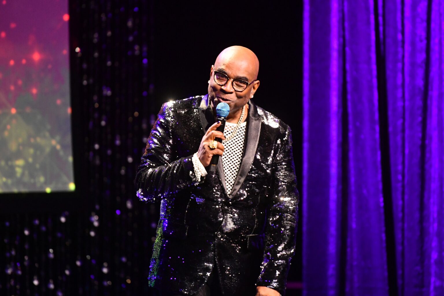 CULVER CITY, CALIFORNIA - DECEMBER 03: Stuart K. Robinson speaks onstage during the inaugural Dance Hall of Fame ceremony honoring the most influential artists in dance history at Glorya Kaufman Community Center on December 03, 2025 in Culver City, California. (Photo by Alberto E. Rodriguez/Getty Images for Dance Hall of Fame)