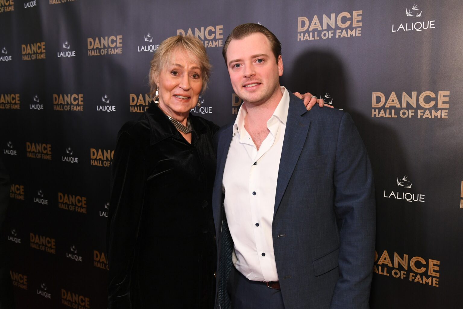 CULVER CITY, CALIFORNIA - DECEMBER 03: (L-R) Sandahl Bergman and Noah Fosse attend the inaugural Dance Hall of Fame ceremony honoring the most influential artists in dance history at Glorya Kaufman Community Center on December 03, 2025 in Culver City, California. (Photo by Alberto E. Rodriguez/Getty Images for Dance Hall of Fame)