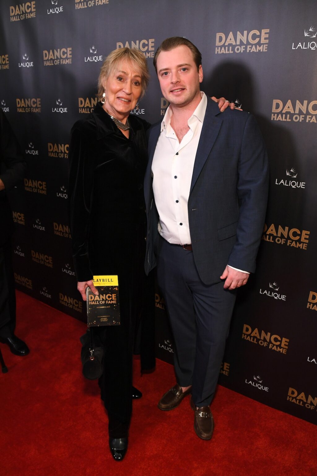 CULVER CITY, CALIFORNIA - DECEMBER 03: (L-R) Sandahl Bergman and Noah Fosse attend the inaugural Dance Hall of Fame ceremony honoring the most influential artists in dance history at Glorya Kaufman Community Center on December 03, 2025 in Culver City, California. (Photo by Alberto E. Rodriguez/Getty Images for Dance Hall of Fame)