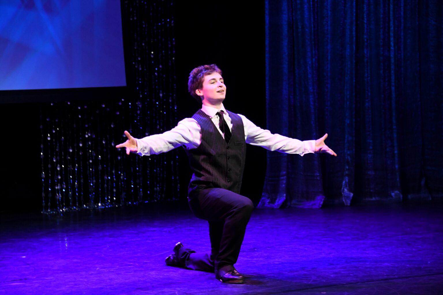 CULVER CITY, CALIFORNIA - DECEMBER 03: Asa Gessler is seen performing “More”, a tribute to tap, onstage during the inaugural Dance Hall of Fame ceremony honoring the most influential artists in dance history at Glorya Kaufman Community Center on December 03, 2025 in Culver City, California. (Photo by Alberto E. Rodriguez/Getty Images for Dance Hall of Fame)