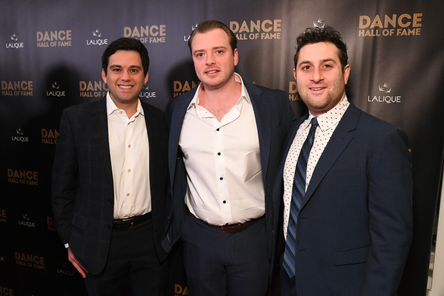 CULVER CITY, CALIFORNIA - DECEMBER 03: (L-R) David Manella, Noah Fosse, and Oliver Roth attend The Inaugural Dance Hall Of Fame Ceremony Honoring The Most Influential Artists In Dance History at Glorya Kaufman Community Center on December 03, 2025 in Culver City, California. (Photo by Alberto E. Rodriguez/Getty Images for Dance Hall of Fame)