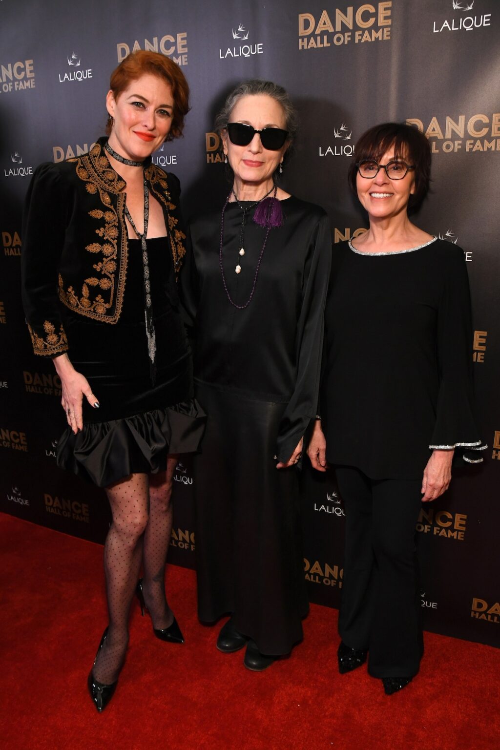 CULVER CITY, CALIFORNIA - DECEMBER 03: (L-R) Dylis Croman, Bebe Neuwirth, and Lisa Mordente attend the inaugural Dance Hall of Fame ceremony honoring the most influential artists in dance history at Glorya Kaufman Community Center on December 03, 2025 in Culver City, California. (Photo by Alberto E. Rodriguez/Getty Images for Dance Hall of Fame)