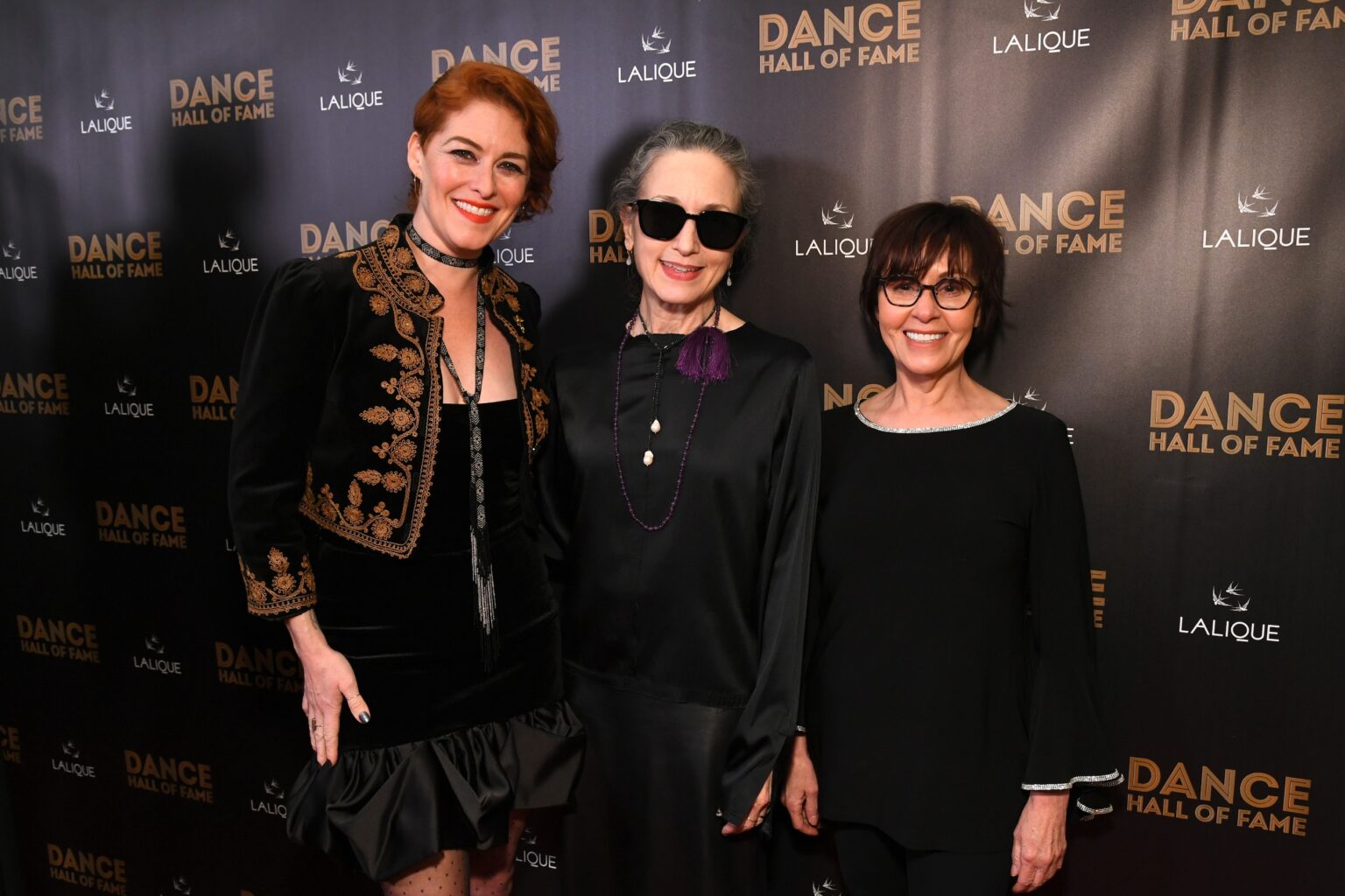 CULVER CITY, CALIFORNIA - DECEMBER 03: (L-R) Dylis Croman, Bebe Neuwirth, and Lisa Mordente attend the inaugural Dance Hall of Fame ceremony honoring the most influential artists in dance history at Glorya Kaufman Community Center on December 03, 2025 in Culver City, California. (Photo by Alberto E. Rodriguez/Getty Images for Dance Hall of Fame)