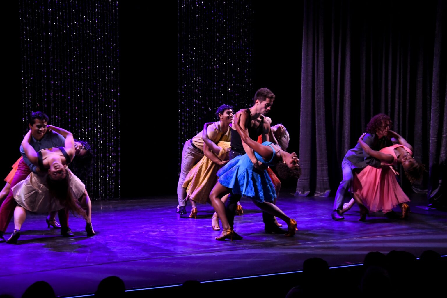 CULVER CITY, CALIFORNIA - DECEMBER 03: USC Glorya Kaufman School of Dance students perform an “(I’ve Had) The Time of My Life” tribute featuring Mia Maxwell and Oscar Gutierrez is seen onstage during the inaugural Dance Hall of Fame ceremony honoring the most influential artists in dance history at Glorya Kaufman Community Center on December 03, 2025 in Culver City, California. (Photo by Alberto E. Rodriguez/Getty Images for Dance Hall of Fame)