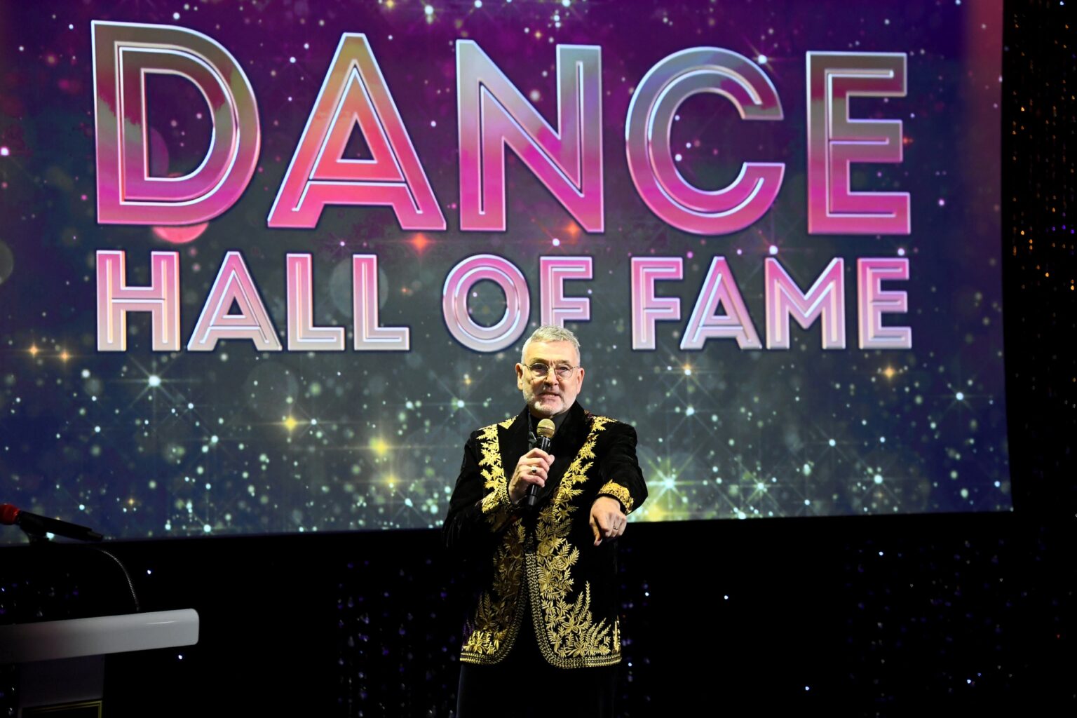 CULVER CITY, CALIFORNIA - DECEMBER 03: Jeff Thacker speaks onstage during the inaugural Dance Hall of Fame ceremony honoring the most influential artists in dance history at Glorya Kaufman Community Center on December 03, 2025 in Culver City, California. (Photo by Alberto E. Rodriguez/Getty Images for Dance Hall of Fame)