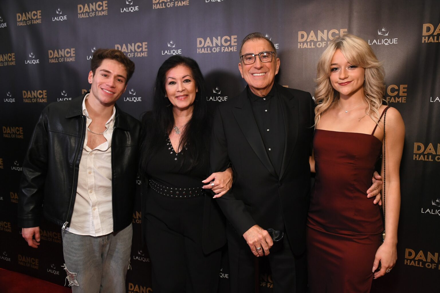 CULVER CITY, CALIFORNIA - DECEMBER 03: (L-R) Oscar Gutierrez, Doriana Sanchez, Kenny Ortega, and Mia Maxwell attend the inaugural Dance Hall of Fame ceremony honoring the most influential artists in dance history at Glorya Kaufman Community Center on December 03, 2025 in Culver City, California. (Photo by Alberto E. Rodriguez/Getty Images for Dance Hall of Fame)