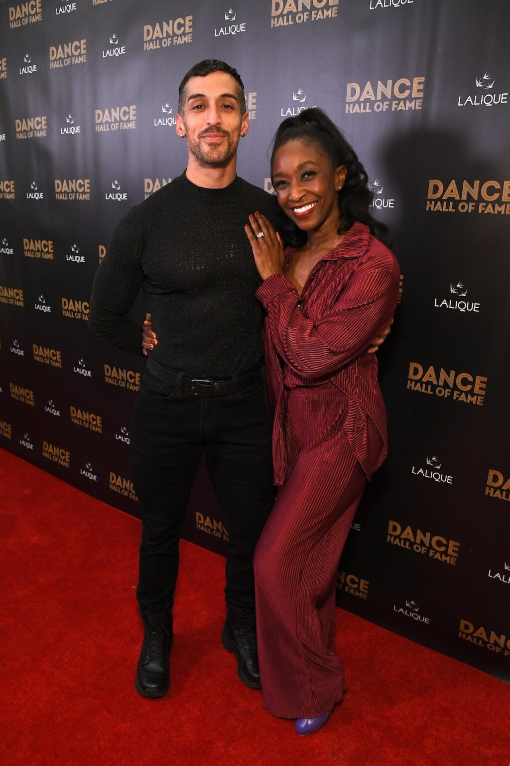 CULVER CITY, CALIFORNIA - DECEMBER 03: (L-R) Stephen Diaz and a guest attend the inaugural Dance Hall of Fame ceremony honoring the most influential artists in dance history at Glorya Kaufman Community Center on December 03, 2025 in Culver City, California. (Photo by Alberto E. Rodriguez/Getty Images for Dance Hall of Fame)