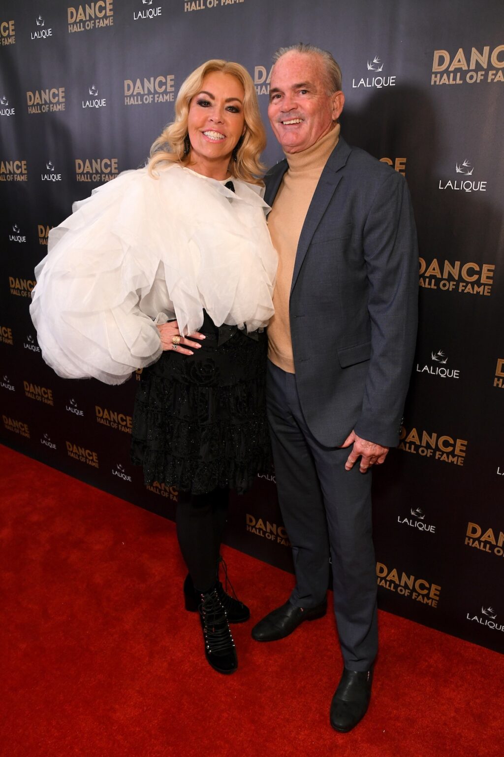 CULVER CITY, CALIFORNIA - DECEMBER 03: (L-R) Mary Murphy and a guest attend the inaugural Dance Hall of Fame ceremony honoring the most influential artists in dance history at Glorya Kaufman Community Center on December 03, 2025 in Culver City, California. (Photo by Alberto E. Rodriguez/Getty Images for Dance Hall of Fame)