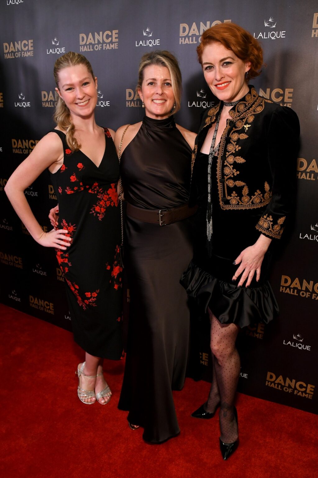 CULVER CITY, CALIFORNIA - DECEMBER 03: Guest, Laurie Kanyok and Dylis Croman attend the inaugural Dance Hall of Fame ceremony honoring the most influential artists in dance history at Glorya Kaufman Community Center on December 03, 2025 in Culver City, California. (Photo by Alberto E. Rodriguez/Getty Images for Dance Hall of Fame)