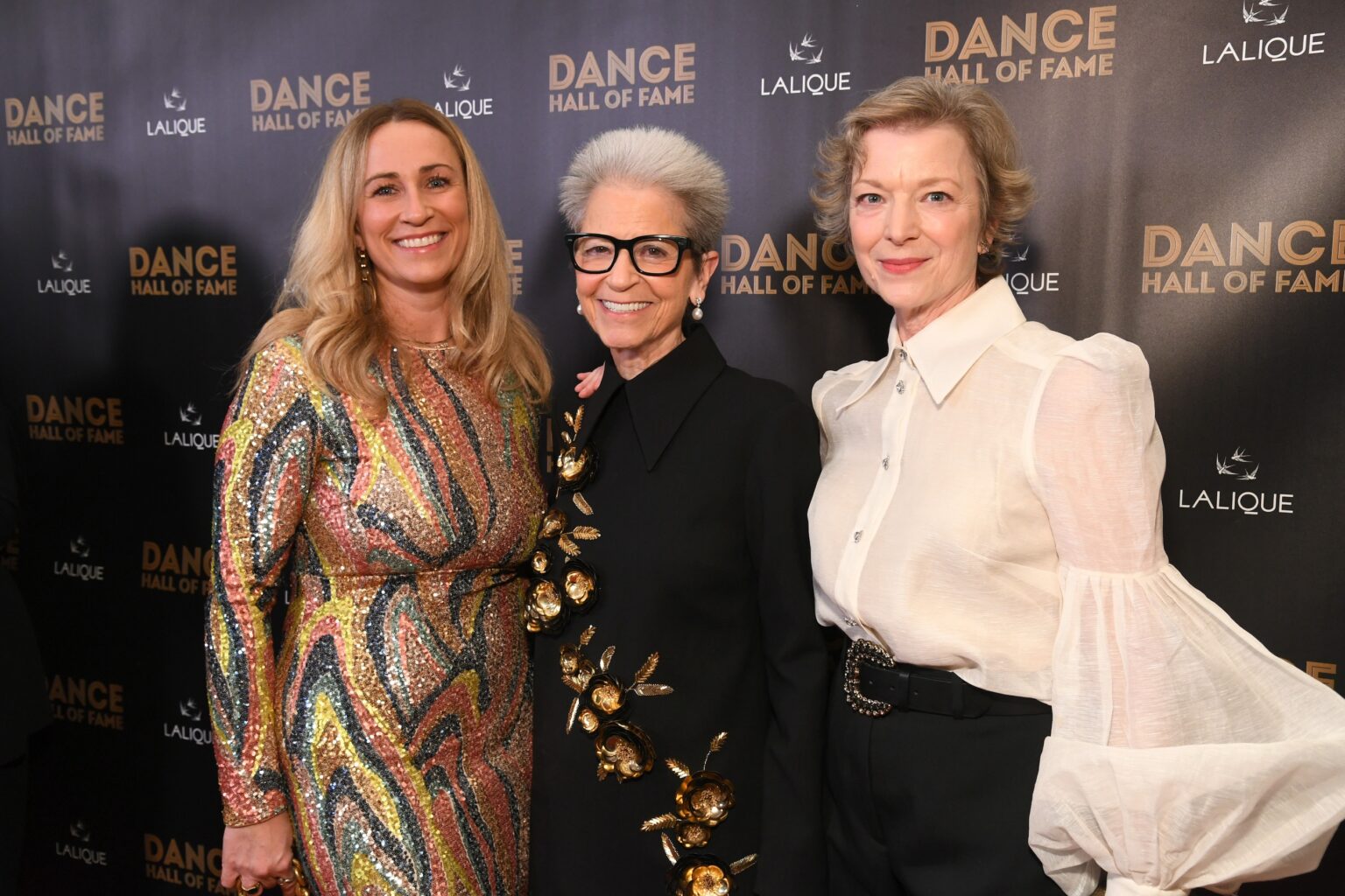 CULVER CITY, CALIFORNIA - DECEMBER 03: (L-R) Taryn Vander Hoop, Jody Gottfried Arnhold, and Lisa Rinehart attend the inaugural Dance Hall of Fame ceremony honoring the most influential artists in dance history at Glorya Kaufman Community Center on December 03, 2025 in Culver City, California. (Photo by Alberto E. Rodriguez/Getty Images for Dance Hall of Fame)