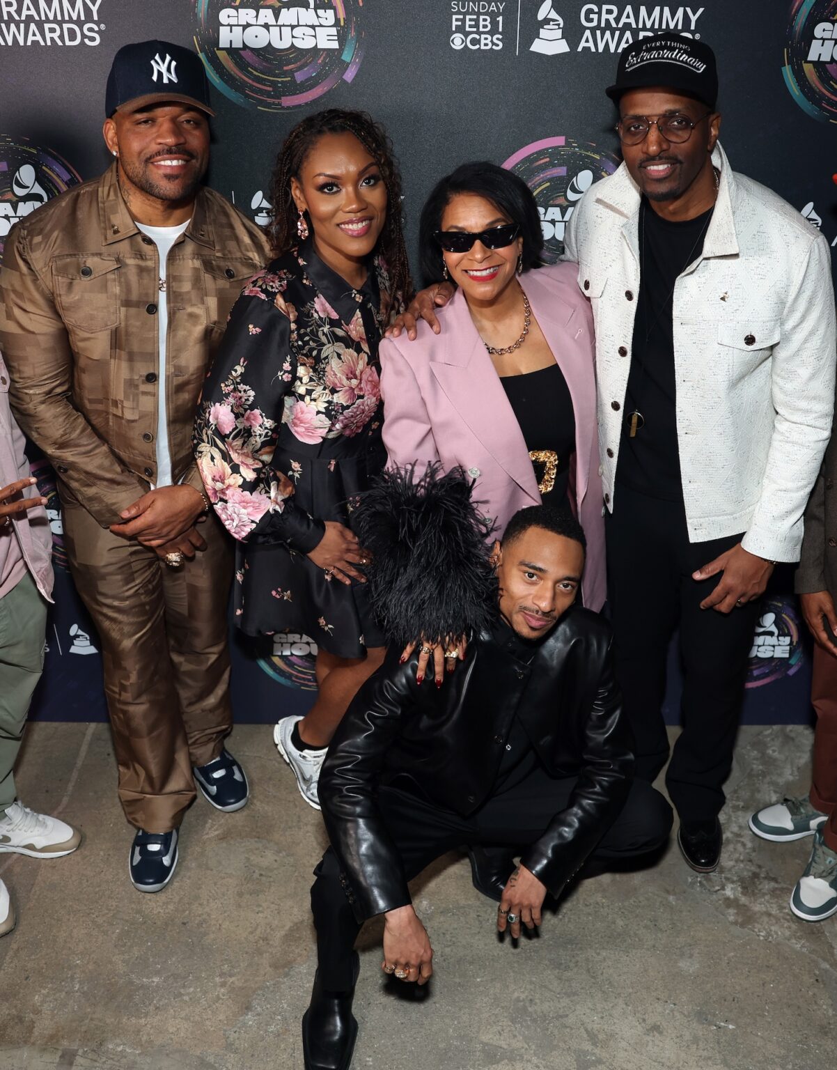 LOS ANGELES, CALIFORNIA - JANUARY 28: (L-R) Torae Carr, Chelsey Green, Teedra Moses, Durand Bernarr and J. Ivy attend A Celebration of Black Creators at GRAMMY House during the 68th GRAMMY Awards at Rolling Greens on January 28, 2026 in Los Angeles, California. (Photo by Matt Winkelmeyer/Getty Images for The Recording Academy)