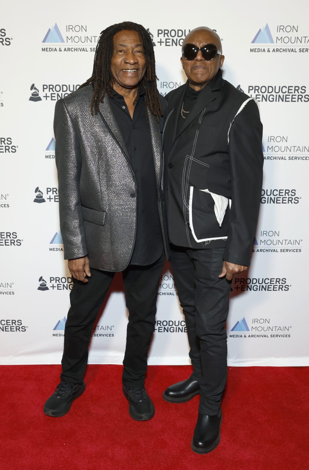 LOS ANGELES, CALIFORNIA - JANUARY 28: (L-R) Jimmy Douglass and Mic Murphy attend the Producers & Engineers Wing GRAMMY Week Celebration at The Preserve LA on January 28, 2026 in Los Angeles, California. (Photo by Leon Bennett/Getty Images for The Recording Academy)