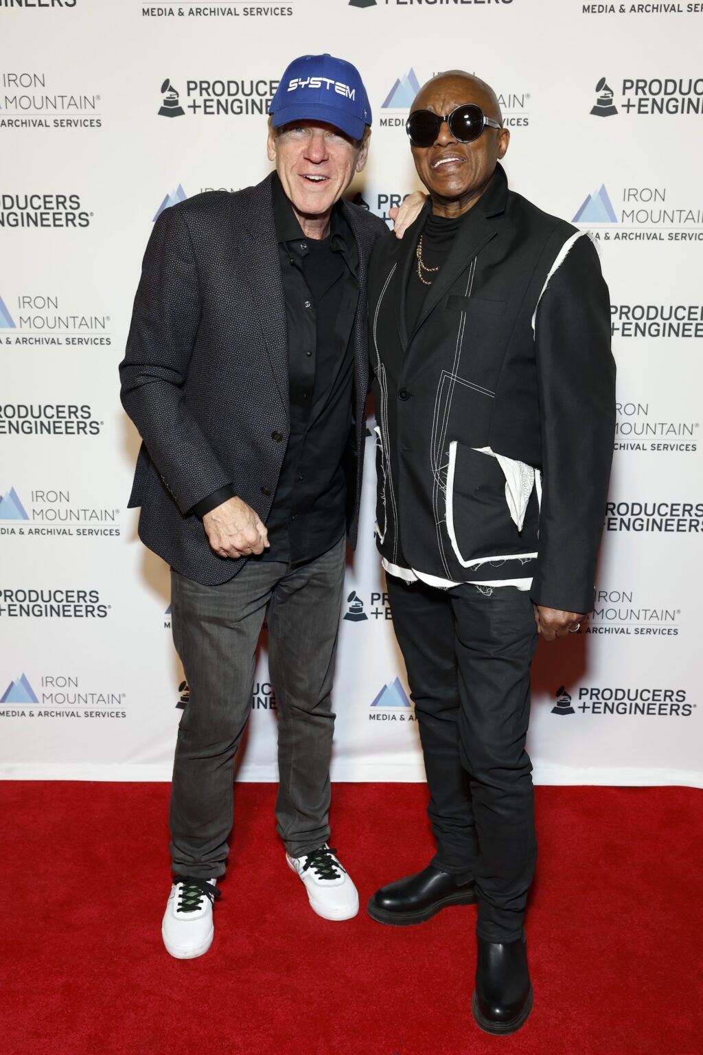 LOS ANGELES, CALIFORNIA - JANUARY 28: (L-R) David Frank and Mic Murphy of The System attend the Producers & Engineers Wing GRAMMY Week Celebration at The Preserve LA on January 28, 2026 in Los Angeles, California. (Photo by Leon Bennett/Getty Images for The Recording Academy)