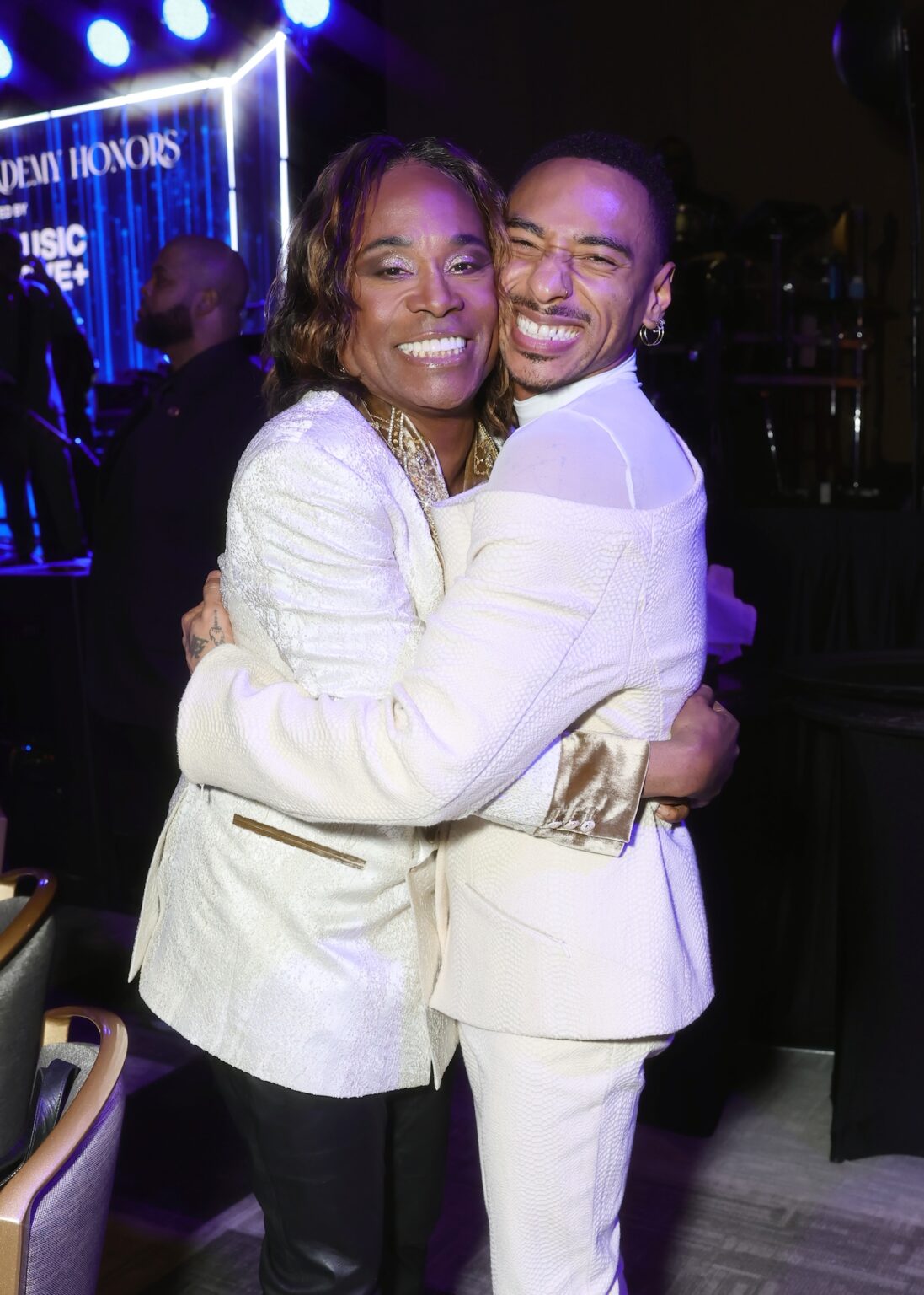 LOS ANGELES, CALIFORNIA - JANUARY 29: (L-R) Billy Porter and Durand Bernarr attend the 2026 Recording Academy Honors presented by The Black Music Collective during the 68th GRAMMY Awards on January 29, 2026 in Los Angeles, California. (Photo by Emma McIntyre/Getty Images for The Recording Academy)